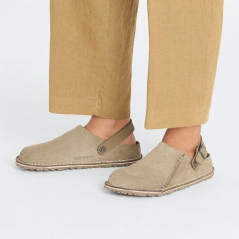 NEW Birkenstock Women's Lutry 365 Suede Clogs in Taupe EU 39 Women's 8